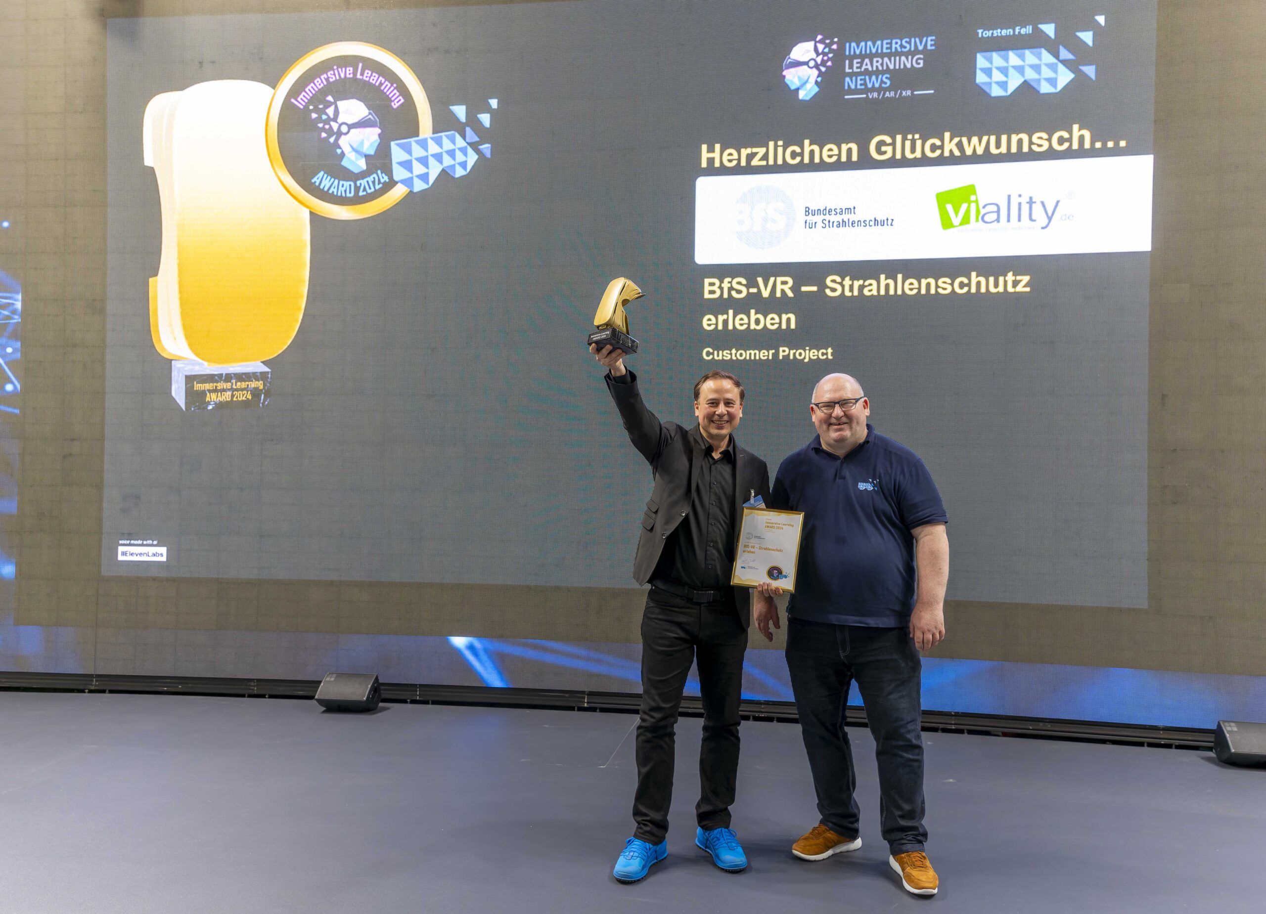 Bundesamt für Strahlenschutz Virtual Reality Anwendung Immersive Learning Award 2024 viality AG aus Dortmund Markus Rall Torsten Fell